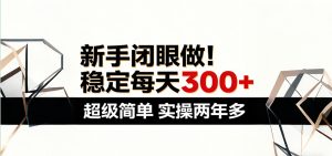 新手闭眼做，稳定每天300+，超级简单，实操两年多 ！-网创项目总站