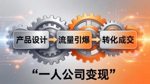 一人公司变现全攻略：产品设计+流量引爆+转化成交，打造不受年龄限制的长期事业-网创项目总站