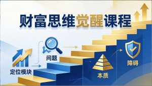 财富思维觉醒第十期：3天大课四大模块，精准定位问题看清本质，扫清人生障碍-网创项目总站