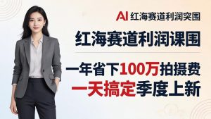 服装老板AI模特图课：一年省下100万拍摄费，一天搞定季度上新，红海赛道利润突围-网创项目总站