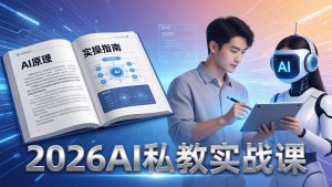 2026AI私教实战课：从AI原理到全场景实操，零基础学会用AI提效+单人单干创业-网创项目总站