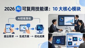 2026AI可复用技能-4月新课：10大核心模块，手把手教你把AI用进工作、产出成果-网创项目总站