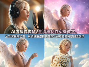AI虚拟偶像MV全流程制作实战教学，从导演视角出发，系统讲解虚拟偶像MV从0到1的完整创作流程-网创项目总站