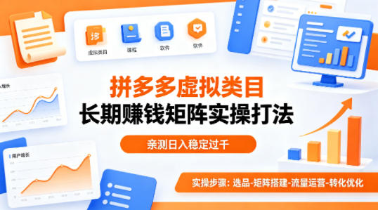做拼多多虚拟类目想长期賺钱？这套矩阵实操打法，亲测日入稳定过千【揭秘】-网创项目总站