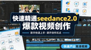 快速精通seedance2.0爆款视频创作，快速产出高清视频，避开大量创作坑点，新手也能快速上手-网创项目总站