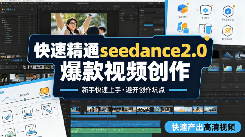 快速精通seedance2.0爆款视频创作，快速产出高清视频，避开大量创作坑点，新手也能快速上手-网创项目总站