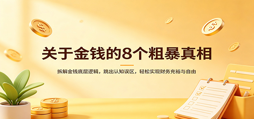 关于金钱的8个粗暴真相：拆解金钱底层逻辑，跳出认知误区，轻松实现财务充裕与自由-网创项目总站