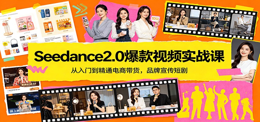 Seedance2.0爆款视频实战课：从入门到精通电商带货，品牌宣传短剧-网创项目总站