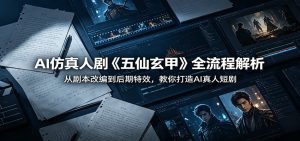 AI仿真人剧《五仙玄甲》全流程解析：从剧本改编到后期特效，教你打造AI真人短剧-网创项目总站