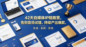 42天自媒体IP陪跑营,告别盲目试错,持续产出爆款,实战·系统·变现(更新2026)-网创项目总站