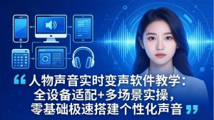 人物声音实时变声软件教学：全设备适配+多场景实操，零基础极速搭建个性化声音-网创项目总站