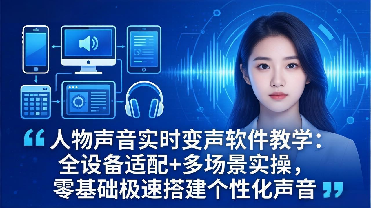 人物声音实时变声软件教学：全设备适配+多场景实操，零基础极速搭建个性化声音-网创项目总站