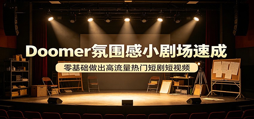 Doomer氛围感小剧场速成，零基础做出高流量热门短剧短视频-网创项目总站