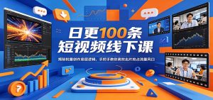 日更100条短视频线下课：揭秘批量创作底层逻辑，手把手教你高效出片抢占流量风口-网创项目总站
