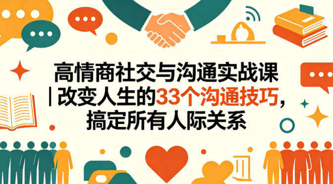 高情商社交与沟通实战课｜改变人生的33个沟通技巧，搞定所有人际关系-网创项目总站