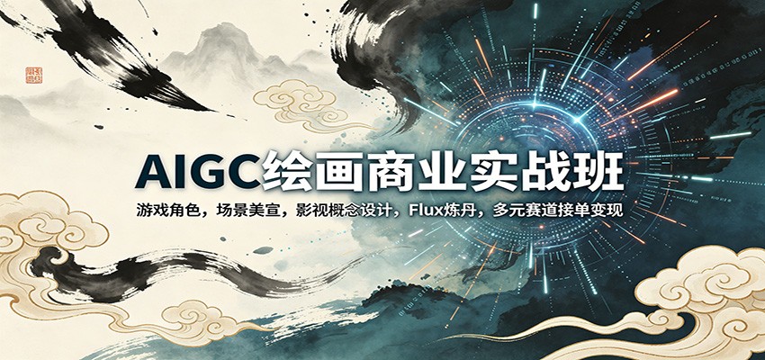 AIGC绘画商业实战班：游戏角色，场景美宣，影视概念设计，Flux炼丹，多元赛道接单变现-网创项目总站