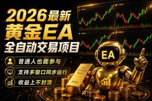 最新黄金EA量化赛道，全程自动执行，多窗口操作直接放大结果-网创项目总站