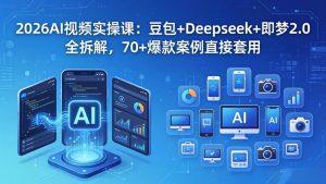 2026AI视频实操课:豆包+Deepseek+即梦2.0全拆解,70+爆款案例直接套用-网创项目总站