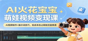 AI火花宝宝萌娃视频变现课：AI视频制作+提示词技巧，低成本抢占萌娃流量赛道-网创项目总站