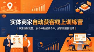 实体商家自动获客线上训练营｜从定位到流量，从个体到超级个体，解锁获客新玩法-网创项目总站