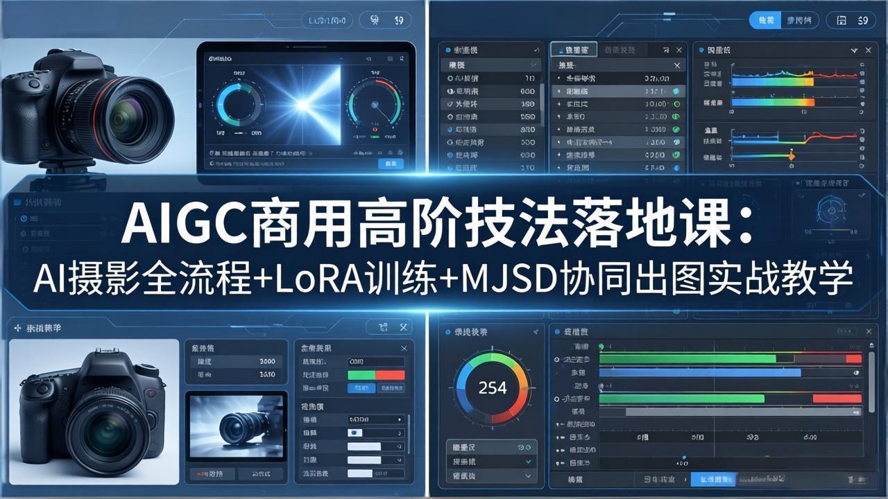 AIGC商用高阶技法落地课：AI摄影全流程+LoRA训练+MJSD协同出图实战教学-网创项目总站