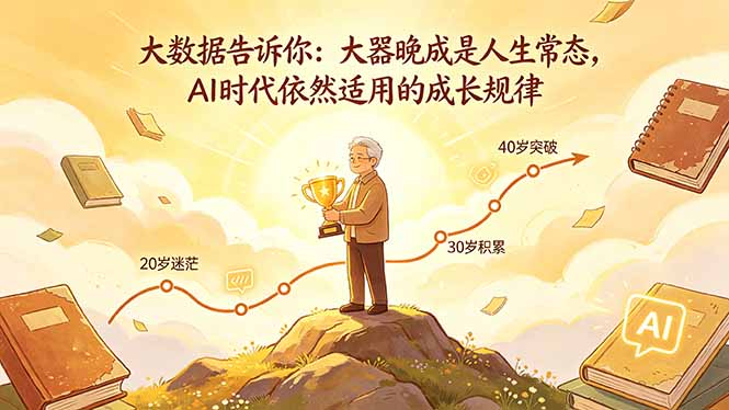 付费文章：大数据告诉你：大器晚成是人生常态，AI 时代依然适用的成长规律-网创项目总站