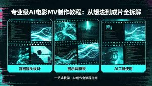 专业级AI电影MV制作教程，从想法到成片全拆解，宫格镜头+提示词模板+AI工具一站式教学-网创项目总站