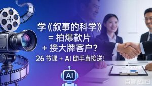 学《叙事的科学》= 拍爆款片 + 接大牌客户？26 节课 + AI 助手直接送！-网创项目总站