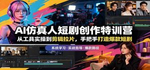 AI仿真人短剧创作特训营：从工具实操到剪辑拉片，手把手打造爆款短剧-网创项目总站