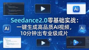Seedance2.0零基础实战：一键生成高品质AI视频，10分钟出专业级成片-网创项目总站