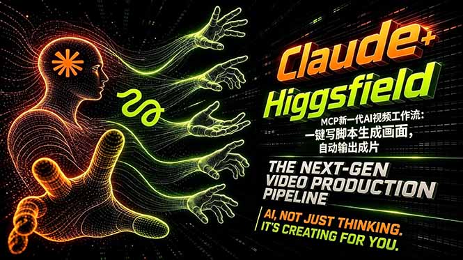 Claude+Higgsfield MCP新一代AI视频工作流：一键写脚本生成画面，自动输出成片-网创项目总站