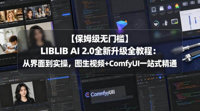 【保姆级无门槛】LIBLIB AI 2.0全新升级全教程：从界面到实操，图生视频+ComfyUI一站式精通-网创项目总站