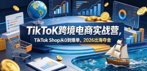 TikToK跨境电商实战营，TikTok Shop从0到爆单，2026出海夺金-网创项目总站