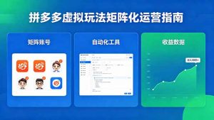 闭眼可复制的拼多多虚拟玩法，矩阵化运营，长期稳定日入 1000+-网创项目总站
