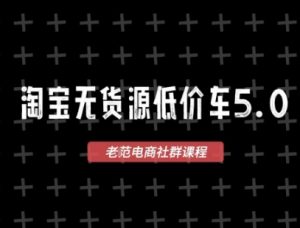 淘宝无货源价车5.0，2026最新VIP淘宝无货源课程，1688代发，蓝海选品，零成本创业首选(更新26年5月8日)-网创项目总站