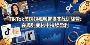 TikTok美区短视频带货实战训战营：在规则变化中持续盈利-网创项目总站