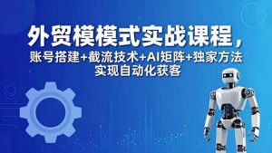 外贸新模式实战课程-更新5月，账号搭建+截流技术+AI矩阵+独家方法实现自动化获客-网创项目总站