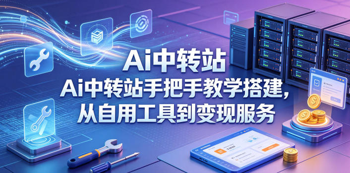 Ai中转站手把手教学搭建，从自用工具到变现服务-网创项目总站