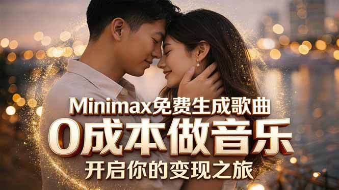 Minimax免费生成歌曲实测！0成本做音乐，说唱流行Lofi一键生成-网创项目总站