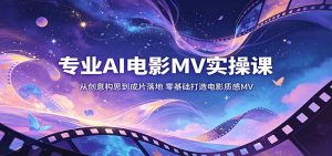 专业AI电影MV实操课：从创意构思到成片落地，零基础打造电影质感MV-网创项目总站