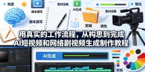 用真实的工作流程，从构思到完成AI短视频和网络剧视频生成制作教程-中英字幕-网创项目总站