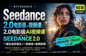 Seedance 2.0电影级AI视频课：一键生成多镜头+一致角色+音频叙事-网创项目总站