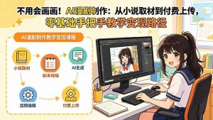 不用会画画！AI漫剧制作：从小说取材到付费上传，零基础手把手教学变现路径-网创项目总站