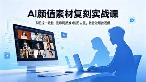 AI颜值素材复刻实战课，多图控一致性+提示词反推+洗图去重，批量做爆款视频-网创项目总站