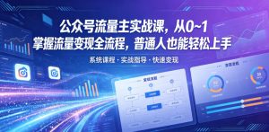 公众号流量主实战课，从0~1掌握流量变现全流程，普通人也能轻松上手-网创项目总站