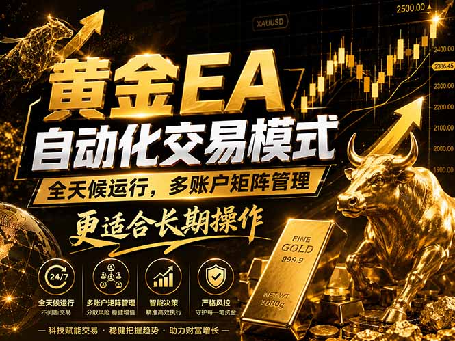黄金EA量化：多窗口矩阵稳定运行，系统自动执行，收益空间持续放大-网创项目总站