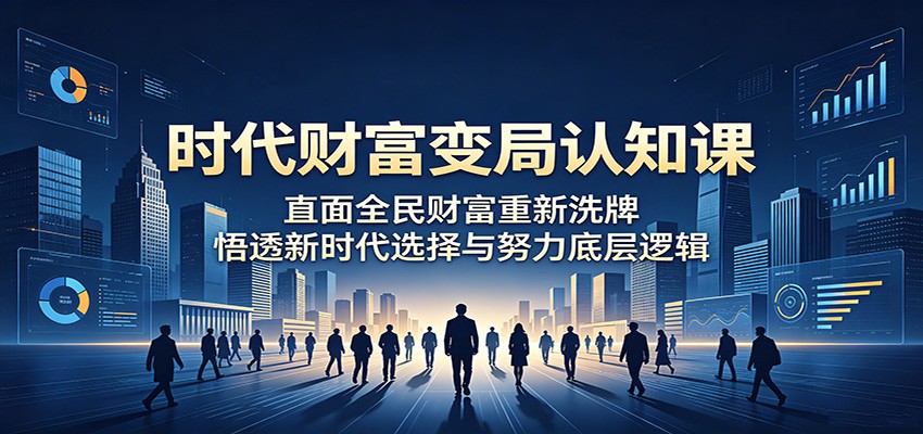 时代财富变局认知课：直面全民财富重新洗牌，悟透新时代选择与努力底层逻辑-网创项目总站