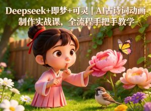 Deepseek+即梦+可灵｜AI古诗词动画制作实战课，全流程手把手教学-网创项目总站