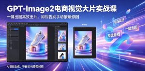 GPT-Image2电商视觉大片实战课，一键出图高效出片，彻底告别手动繁琐修图-网创项目总站