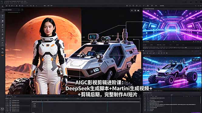 AIGC影视剪辑进阶课：DeepSeek生成脚本+Martini生成视频+剪辑后期，完整制作AI短片-网创项目总站